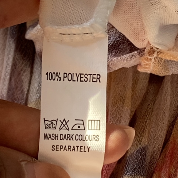 BNWT Wewa Women's Coral/Brown Floral Elasticated Waist Maxi Chiffon Skirt Sz 12 - Picture 14 of 16